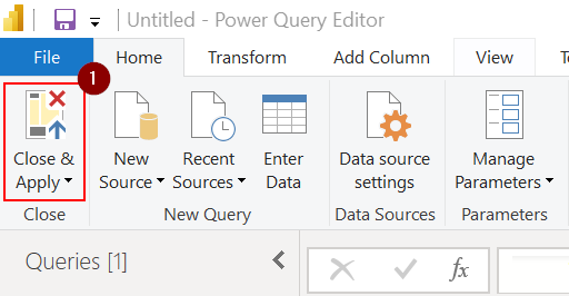 Closing the Power Query Editor