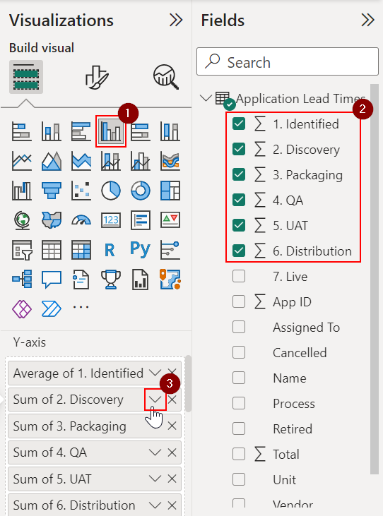 Configuring the Clustered Column Chart in Power BI