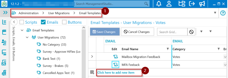 Creating a User Migration Email Template